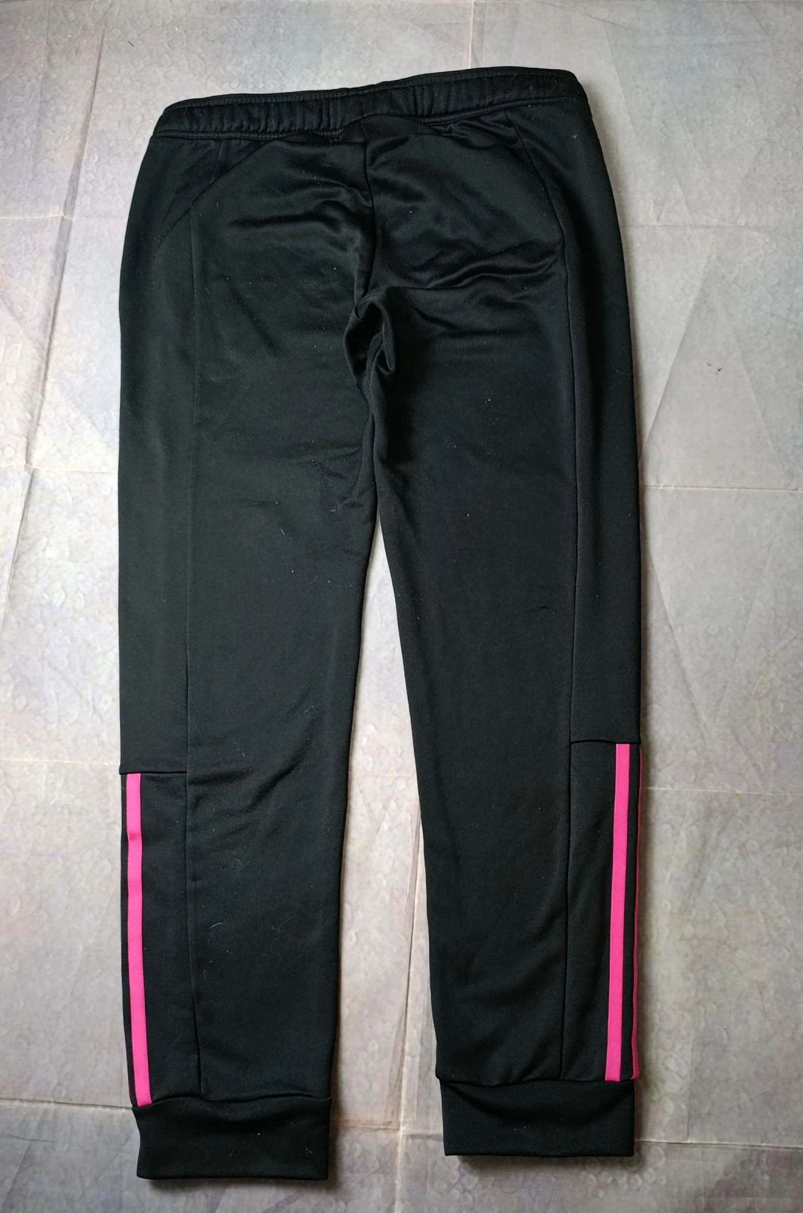 Pantalones de chándal Adidas para mujer, negros con rayas rosas, talla M – photo 3
